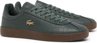 Lacoste Baseshot Croc Debossed Low Top Sneaker in Green at Nordstrom, Size 11.5