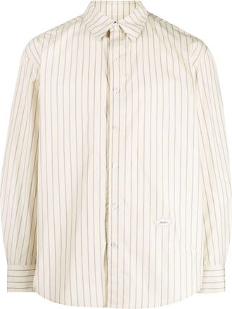 Ader Error striped cotton shirt - men - Cotton - 1 - Neutrals
