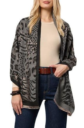Saachi Mixed Animal Print Scarf in Black at Nordstrom Rack