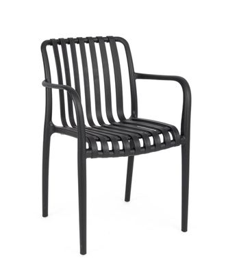 BIZZOTTO Conjunto de 2 sillas de polipropileno negro