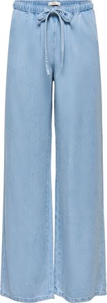 Jacqueline de Yong Schlupfhose JDY JDYMIRA MW WIDE STRING PANT PNT, Damen, Gr. S, L&auml;nge 32, light blau denim, Web, Obermaterial: 100% Lyocell, unifarben, lang, Hosen Sch