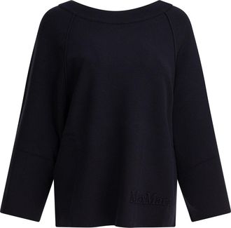 Max Mara Womens Viscose And Wool Over Sweater - Black - Size X-Small