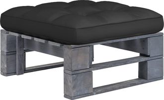 vidaXL Otomana De Jard&iacute;n De Palets Madera De Pino Impregnada Gris Vidaxl