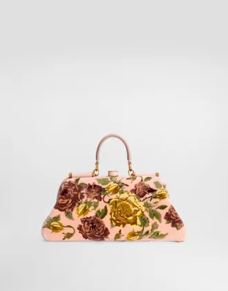 Dolce & Gabbana Medium Grandma Handbag In Velvet Stitch Embroidery - Woman Handbags Multicolor Onesize