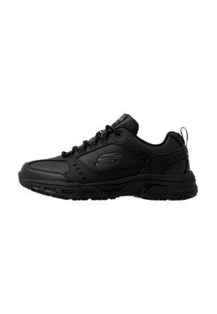 Skechers Mens Oak Canyon - Redwick Trainers, Black Leather Synthetic Textile Black Trim, 6 UK