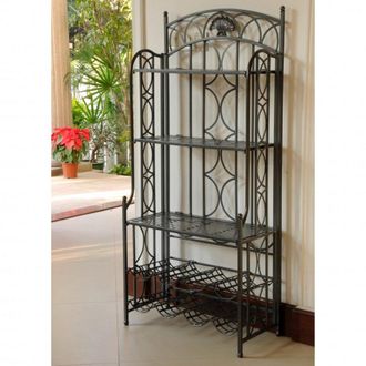 International Caravan Inc Iron 5-Tier Bakers Rack