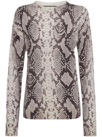 Philipp Plein Pitone kasjmier trui - Beige