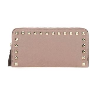 Valentino Garavani Wallets & Cardholders, female, Pink, Size: ONE SIZE Rockstud Zip Around Wallet