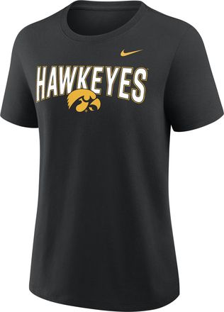 Nike Iowa Arch Logo Nike Womens College T-Shirt in Black | 01K900AIA-SYS