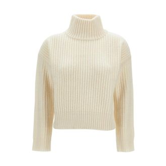Lisa Yang Cashmere Knitwear, female, Beige, Size: M Julian Sweater