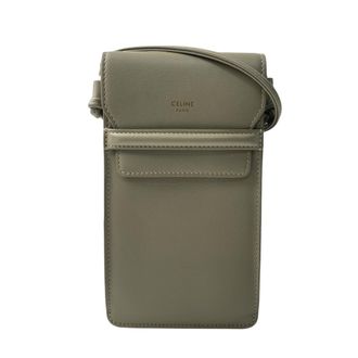 Celine Gray Khaki Leather Phone Wallet (Pre-Owned)