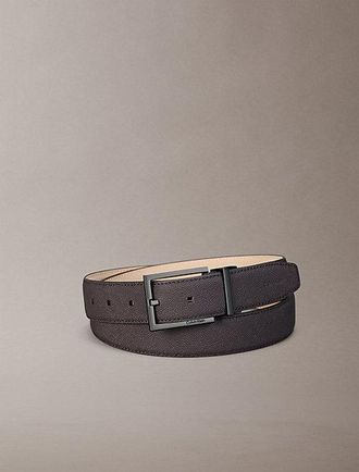 Calvin Klein Riem van volnerf leer met caviartextuur