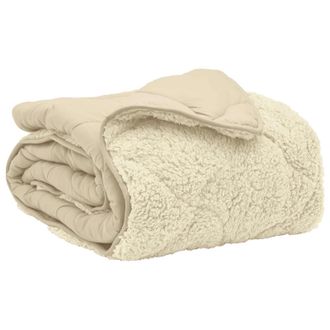 vidaXL Edred&oacute;n De Todo El A&ntilde;o Acolchado Crema 135 X 220 Cm Vidaxl