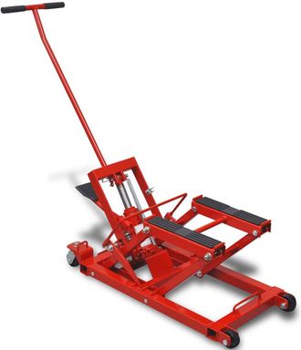vidaXL Gato Hidr&aacute;ulico De Motocicleta/atv 680 Kg Rojo Vidaxl