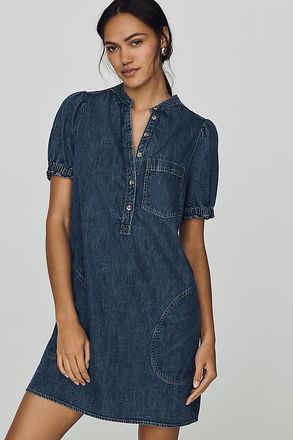 Pilcro Aly Puff-Sleeve Mini Dress by Pilcro