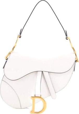 Dior Saddle Handbag Leather Medium shoulder bag - Wit