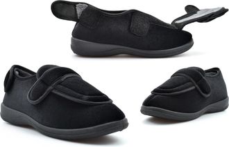 Generic Ladies Wide Fit Slippers Ladies Memory Foam Slippers Size 9 Memory Foam Slipper Size 7 Touch Fastening Slipper Wide Open Touch Fastening Comfort Sizes