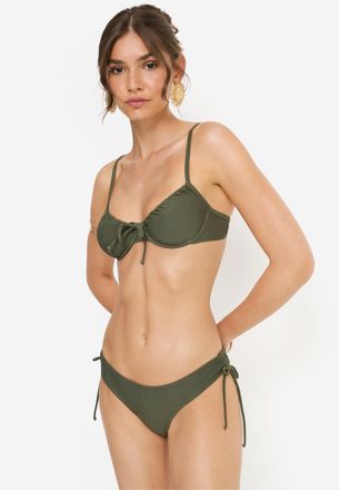 Lascana B&uuml;gel-Bikini-Top LSCN BY LASCANA Gina, Damen, Gr. 38, Cup D, oliv, Recycling-Polyamid, unifarben, Bikini-Oberteile B&uuml;gel-Bikini-Top, in trendigen Farb