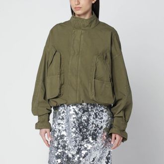 The Attico Military green cotton cargo jacket