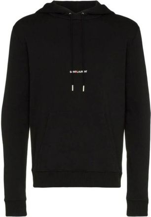 Saint Laurent Rive Gauche Hoodie - Heren - Hoodies - Zwart - S - Katoen - Hoodies & sweatvesten