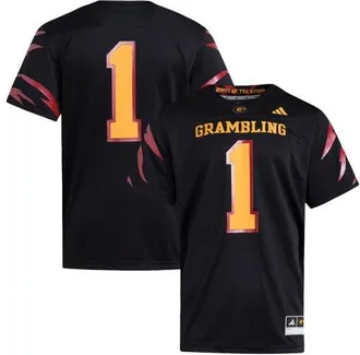 adidas Mens adidas Black Grambling Tigers Premier Strategy Jersey at Nordstrom, Size Medium