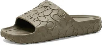 Coach Bay Slides Mens Sandals Army Green : 10 D - Medium, Synthetic