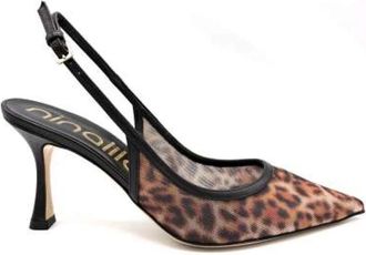 Ninalilou Slingback Pump - Dames - Pumps - Veelkleurig - 40 EU - Leer - Schoenen