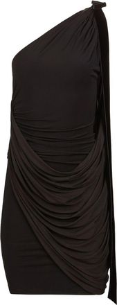 Nina Ricci One-Shoulder Black Mini Dress