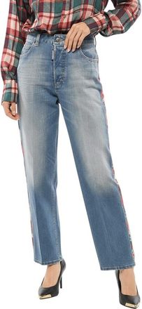 Dsquared2 Multicolor Straight High Rise Jeans
