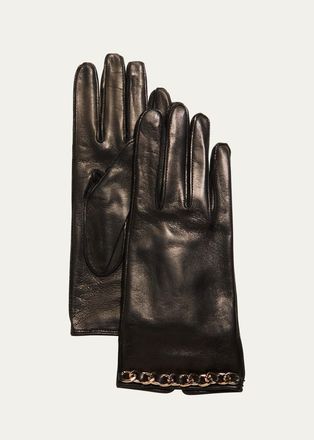 Portolano Chain Napa Leather Short Gloves