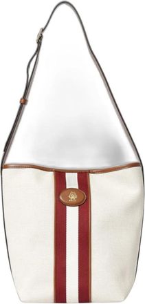 Bally Borsa a Secchiello in Misto Cotone e Pelle - - Bags - Donna - Bianco - ONE SIZE