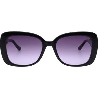 Florence By Mills 56mm Square Sunglasses in Gloss Black at Nordstrom Rack