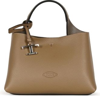Tod's Apa Sacca Micro Pend. T Trac Pelle - Dames - Shoppers - Bruin - ONE Size - Leer - Tassen