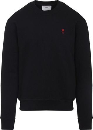 Ami Black Cotton Sweatshirt