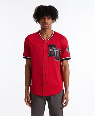 Ecko Southpaw Button Front Top in True Red at Nordstrom, Size Xxx-Large