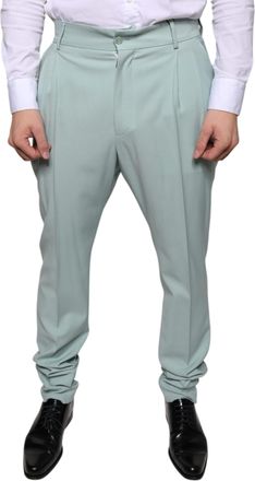 Dolce & Gabbana Mint Green Cotton Dress Mens Pants