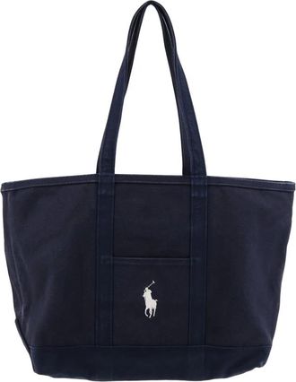 Polo Ralph Lauren Canvas Tote - Heren - Shoppers - Blauw - ONE Size - Tassen