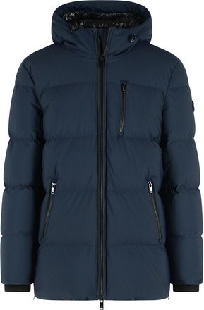 Moose Knuckles Soho 3Q Navy Stretch Nylon Down Jacket