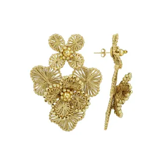 Lott. Gioielli CE SI Double Flower Earring L - Gold at Nordstrom