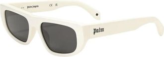 Palm Angels Pa 1024 0107 Zonnebril - unisex - Zonnebrillen - Wit - 54 MM - Accessoires