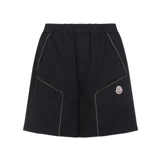 Moncler Black Logo Regular Shorts