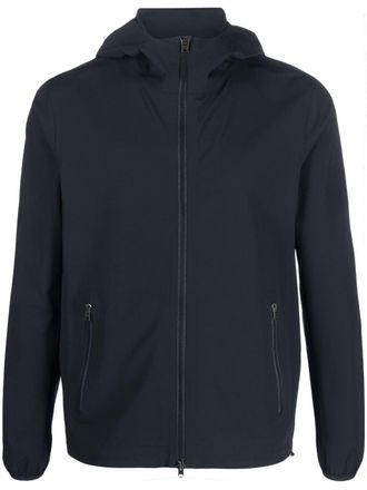 Herno zip-up hooded bomber jacket - Blue