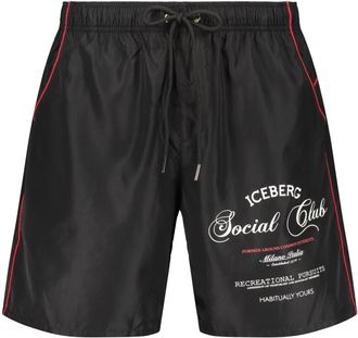 Iceberg Beachshorts - Heren - Strandmode - Zwart - XL - Polyester - Badmode