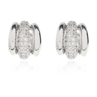 Kate Spade New York Oorbellen met schitterende kristallen - Dames - Oorbellen - Grijs - ONE Size - Accessoires