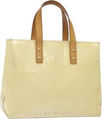 Louis Vuitton Tweedehands leren Louis Vuitton tassen - Dames - Vintage Handtas - Beige - ONE Size - Leer - Vintage