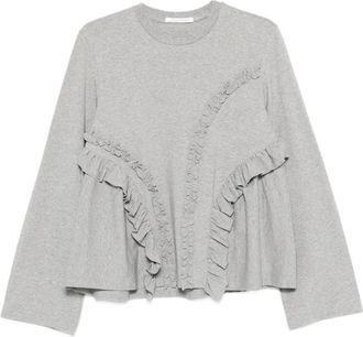 Cecilie Bahnsen Top con ruches - Grigio