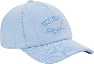 Iceberg Ribgebreide Baseballpet - Dames - Petten - Blauw - ONE Size - Accessoires