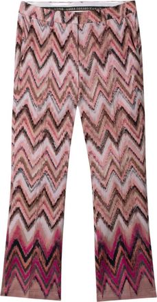 Luisa Cerano Stijlvolle Corduroy Cropped Broek - Dames - Vrijetijds broeken - Roze - XS - Broeken