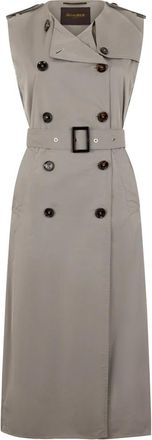 Moorer Jassen, Dames, Grijs, M, Polyester, Elegante Lange Jurk