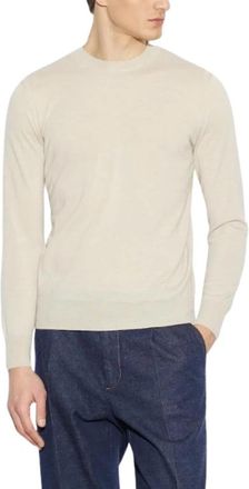 Paolo Pecora Maglia Girocollo - Heren - Ronde hals truien - Wit - XL - Truien & Vesten